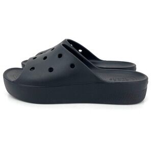 Crocs Classic Slide Platform Sandals Womens Size 8 Black